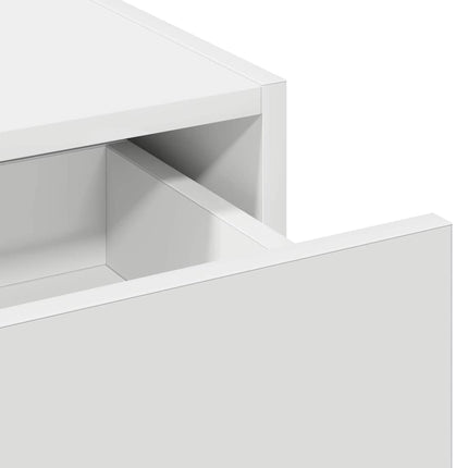 Smyckebord med låda Vit 100 x 40 x 70 cm Konstruerat trä