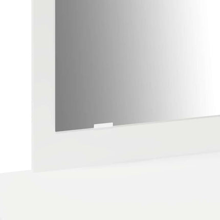 Smyckebord med låda Vit 100 x 40 x 70 cm Konstruerat trä