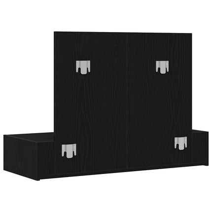 Smyckebord med låda Svart 100 x 40 x 70 cm Konstruerat trä