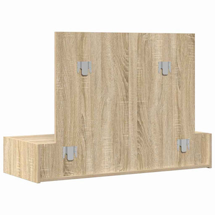 Smyckebord med låda Brun 100 x 40 x 70 cm Konstruerat trä