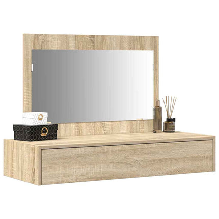 Smyckebord med låda Brun 100 x 40 x 70 cm Konstruerat trä