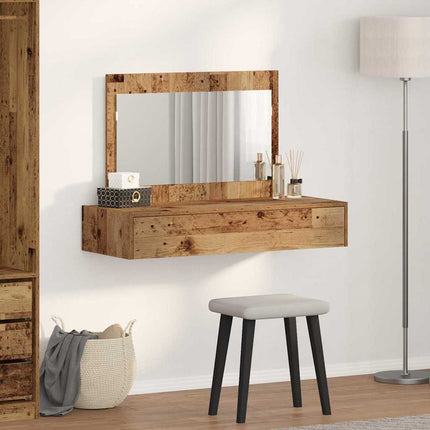 Smyckebord med låda Brun 100 x 40 x 70 cm Konstruerat trä