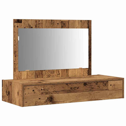 Smyckebord med låda Brun 100 x 40 x 70 cm Konstruerat trä