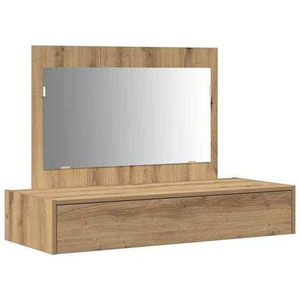Smyckebord med låda Brun 100 x 40 x 70 cm Konstruerat trä