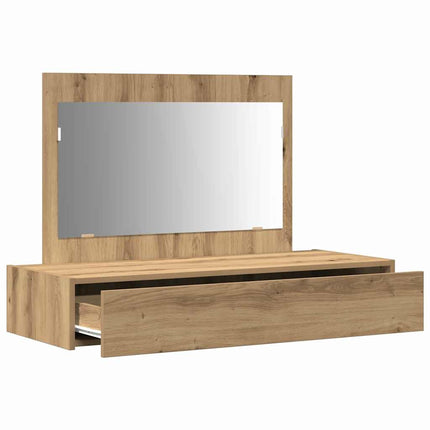 Smyckebord med låda Brun 100 x 40 x 70 cm Konstruerat trä