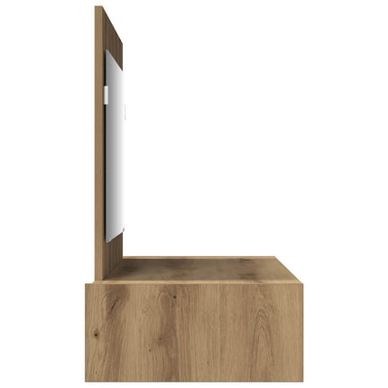 Smyckebord med låda Brun 100 x 40 x 70 cm Konstruerat trä