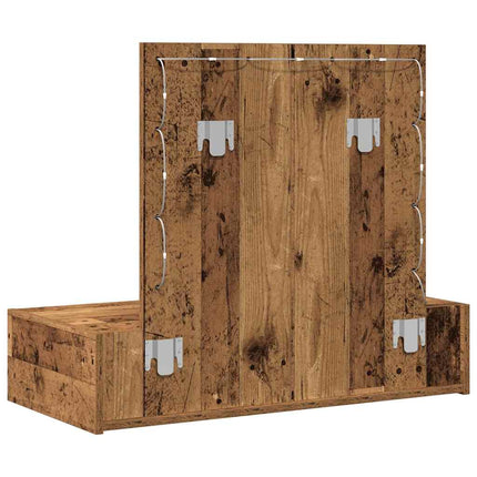 Smyckebord med låda Brun 83 x 40 x 70 cm Konstruerat trä