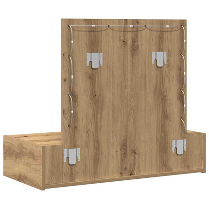 Smyckebord med låda Brun 83 x 40 x 70 cm Konstruerat trä