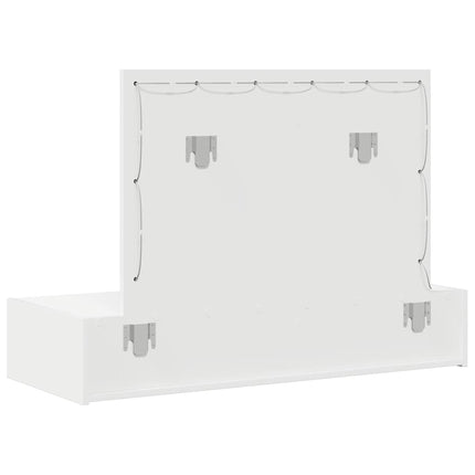 Smyckebord med låda Vit 100 x 40 x 70 cm Konstruerat trä