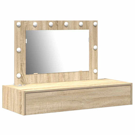 Smyckebord med låda Brun 100 x 40 x 70 cm Konstruerat trä