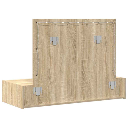 Smyckebord med låda Brun 100 x 40 x 70 cm Konstruerat trä