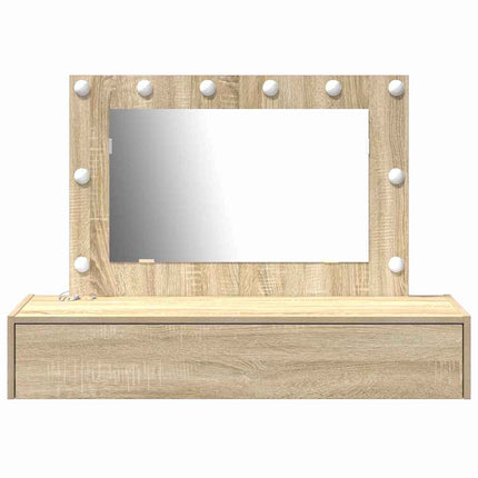 Smyckebord med låda Brun 100 x 40 x 70 cm Konstruerat trä