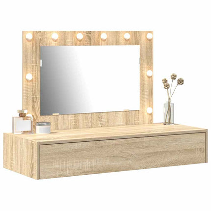 Smyckebord med låda Brun 100 x 40 x 70 cm Konstruerat trä