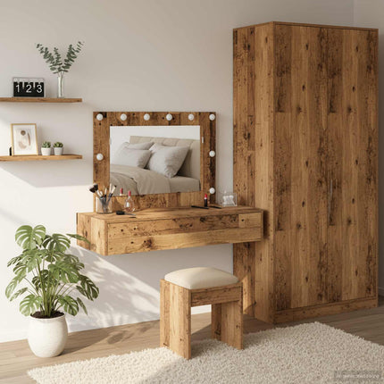 Smyckebord med låda Brun 100 x 40 x 70 cm Konstruerat trä