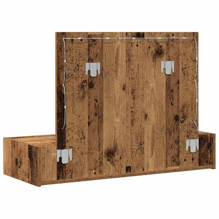 Smyckebord med låda Brun 100 x 40 x 70 cm Konstruerat trä