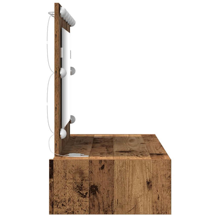 Smyckebord med låda Brun 100 x 40 x 70 cm Konstruerat trä
