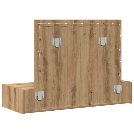 Smyckebord med låda Brun 100 x 40 x 70 cm Konstruerat trä