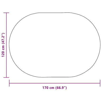 Matta ZIZUR Brun 170 x 120 cm Polypropylen