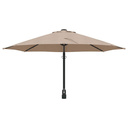 Trädgårdsparasol Taupe 248 x 248 x 148 cm Polyester och Stål