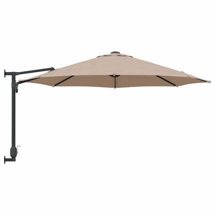 Trädgårdsparasol Taupe 248 x 248 x 148 cm Polyester och Stål