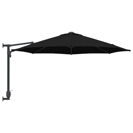 Trädgårdsparasol Svart 248 x 248 x 148 cm Polyester och Stål