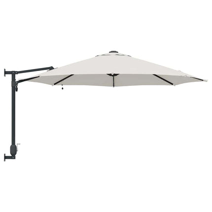 Trädgårdsparasol Sand 248 x 248 x 148 cm Polyester och Stål