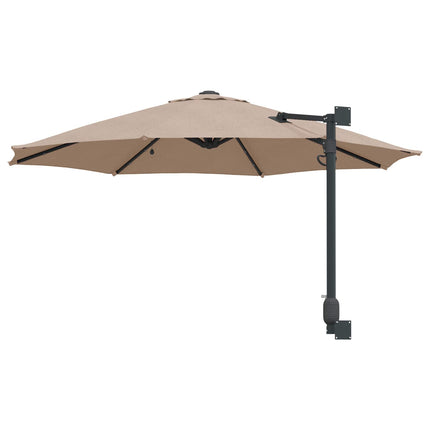 Trädgårdsparasol Taupe 248 x 248 x 148 cm Polyester och Stål