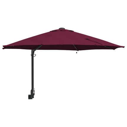 Trädgårdsparasol Bordeaux Röd 248 x 248 x 148 cm