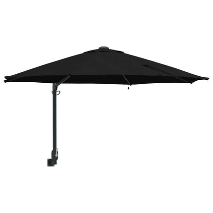 Trädgårdsparasol Svart 248 x 248 x 148 cm Polyester och Stål