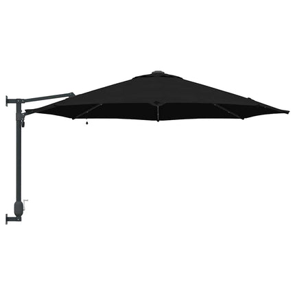 Trädgårdsparasol Svart 248 x 248 x 148 cm Polyester och Stål