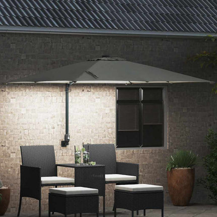 Trädgårdsparasol Sand 248,5 x 247,5 x 160 cm Polyester och Stål