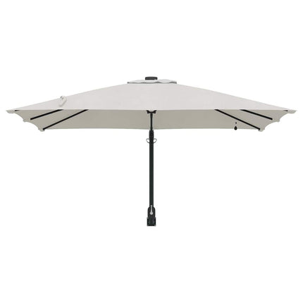 Trädgårdsparasol Sand 248,5 x 247,5 x 160 cm Polyester och Stål