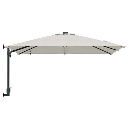 Trädgårdsparasol Sand 248,5 x 247,5 x 160 cm Polyester och Stål