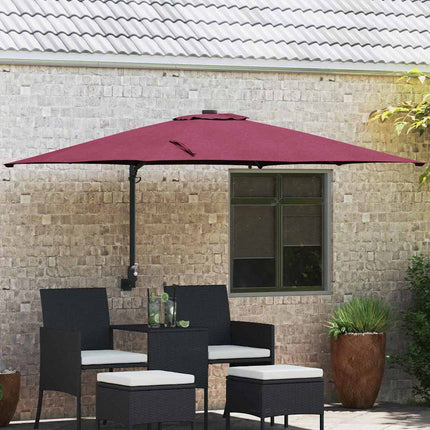 Trädgårdsparasol Bordeaux Röd 248,5 x 247,5 x 160 cm