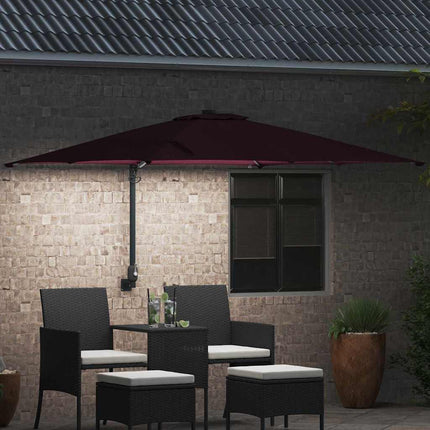 Trädgårdsparasol Bordeaux Röd 248,5 x 247,5 x 160 cm