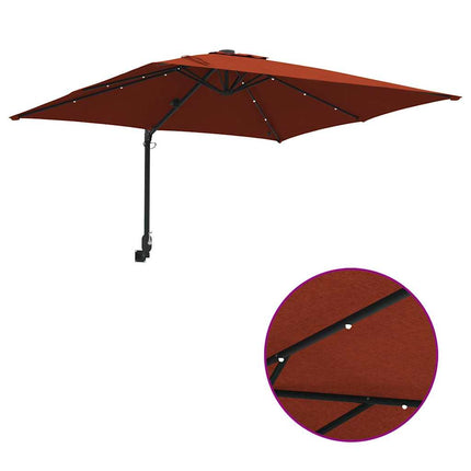 Trädgårdsparasol Terracotta 248,5 x 247,5 x 160 cm
