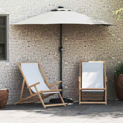 Trädgårdsparasol Sand 294 x 150 x 223 cm Polyester och Stål