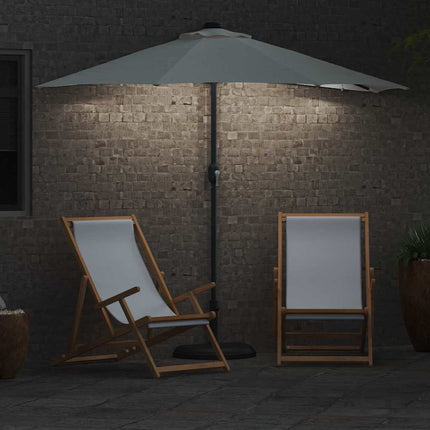 Trädgårdsparasol Sand 294 x 150 x 223 cm Polyester och Stål