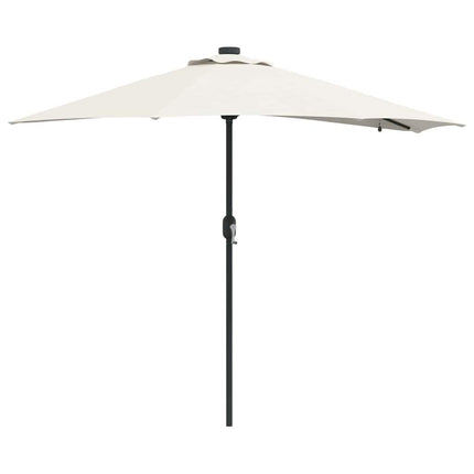 Trädgårdsparasol Sand 294 x 150 x 223 cm Polyester och Stål