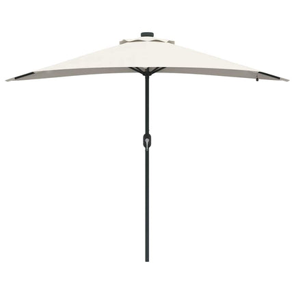Trädgårdsparasol Sand 294 x 150 x 223 cm Polyester och Stål