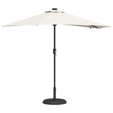 Trädgårdsparasol Sand 294 x 150 x 223 cm Polyester och Stål