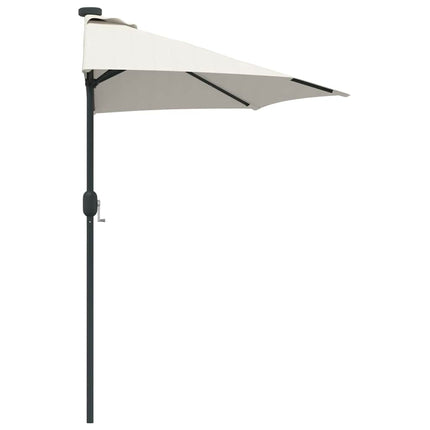 Trädgårdsparasol Sand 294 x 150 x 223 cm Polyester och Stål