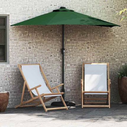 Trädgårdsparasol Grön 294 x 150 x 223 cm Polyester och Stål