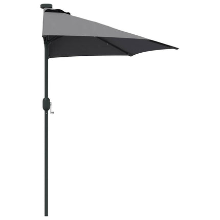 Trädgårdsparasol Antracit 294 x 150 x 223 cm Polyester och Stål