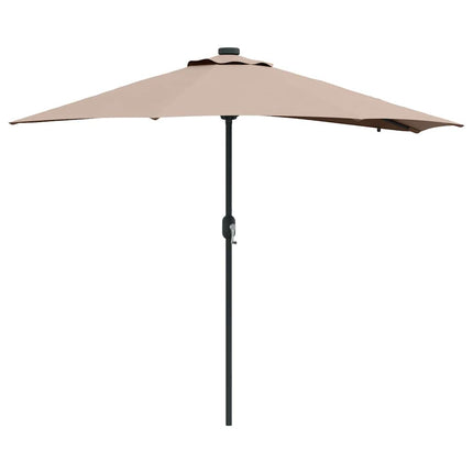 Trädgårdsparasol Taupe 294 x 150 x 223 cm Polyester och Stål