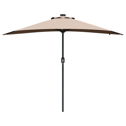 Trädgårdsparasol Taupe 294 x 150 x 223 cm Polyester och Stål