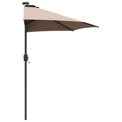 Trädgårdsparasol Taupe 294 x 150 x 223 cm Polyester och Stål