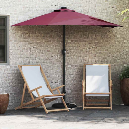Trädgårdsparasol Bordeaux Röd 294 x 150 x 223 cm