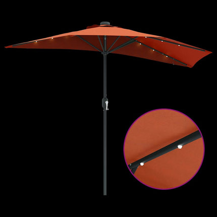 Trädgårdsparasol Terracotta 294 x 150 x 223 cm