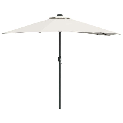 Trädgårdsparasol Sand 294 x 150 x 224 cm Polyester och Stål